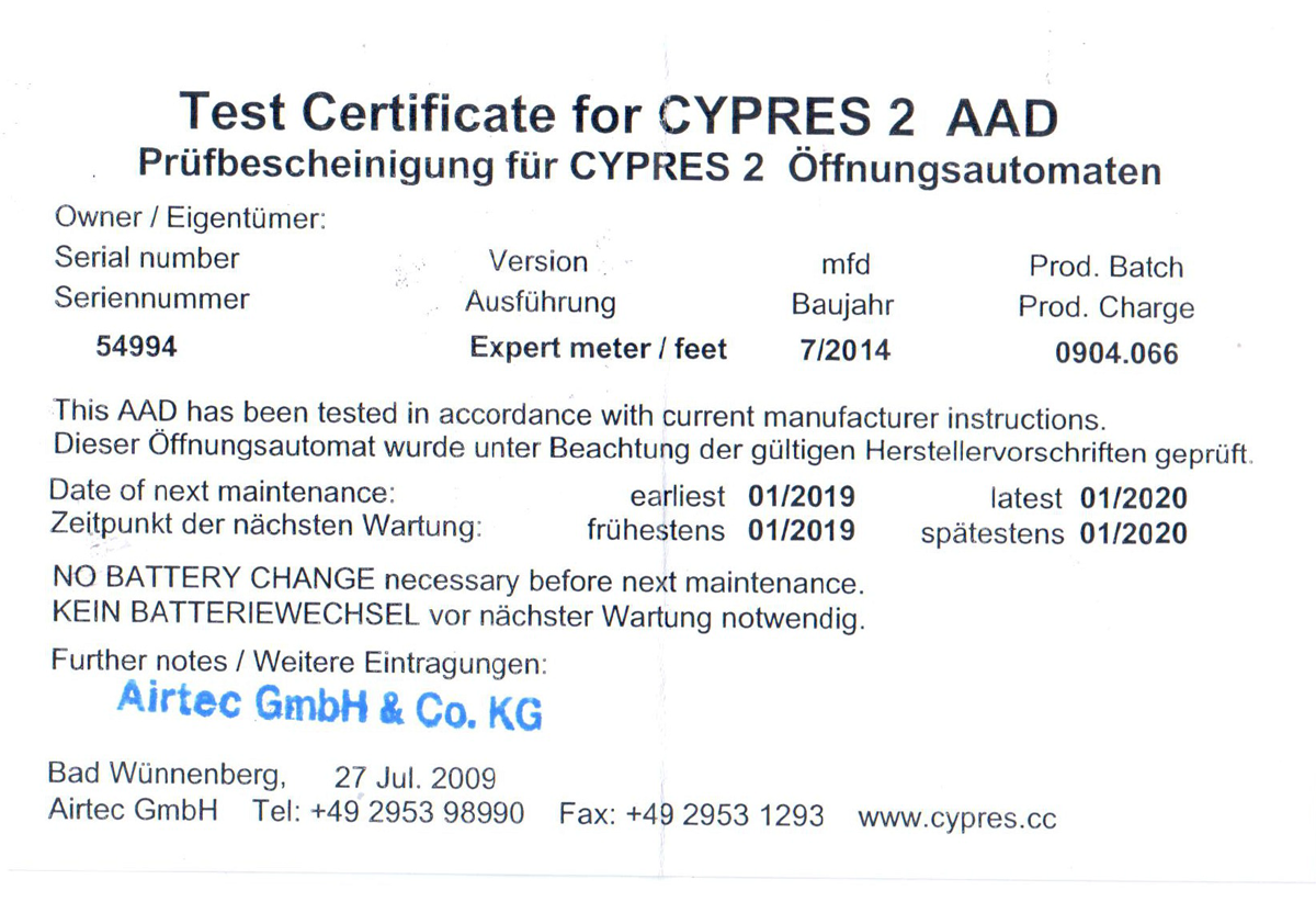 Certifikát pre CYPRES
